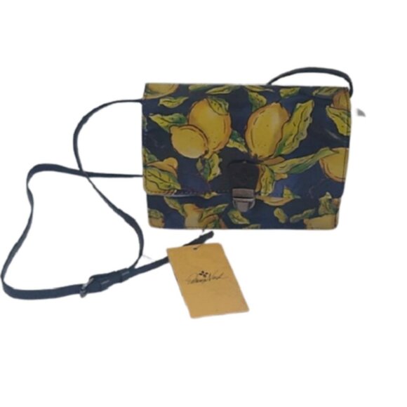 Patricia Nash P141340 Positano Limon Print Lanza Crossbody Purse Bag Wri… - Picture 1 of 17